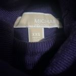 Michael Michael Kors Cashmere Blend Turtleneck Long Sleeve Sweater Dress XXS Purple Photo 7