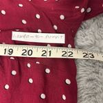 Elegant Burgundy Polka Dot Bell Sleeve Blouse Red Size XL Photo 4