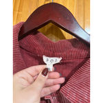 POL Colorblock Corduroy Shacket Pink Rust Frayed Hem Oversized XL Photo 1