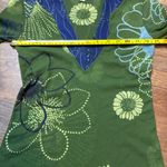 Sweet Pea by Staci Frati Sheer Womens Med Green Plunging Vneck Boho Y2K Coquette Photo 3