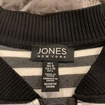 Jones New York  jersey knit striped zip front jacket L Photo 3