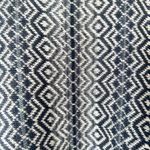 Orvis  Blue White Cotton Linen Southwest Knit Boho Poncho Sweater XL Photo 9