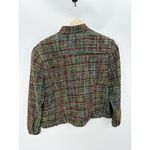 Coldwater Creek  Black Multicolor Tweed Zip Up Blazer Jacket Shaped Women 14 P Photo 1