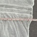 Gypsies & Moondust  women’s boxy fit semisheer white swiss dot crochet top size L Photo 9