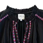 MISA Los Angeles Manuela Black Eyelet Embroidered Mini Dress Women’s Size XS Photo 3