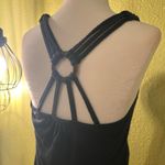 Derek Heart Boho Crotchet Black Tank Photo 1