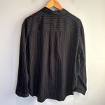 Pistola  Irene Black Striped Oversized Button Down Shirt - size Small Photo 3