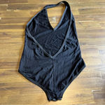 Which We Want Black Bodysuit Halter Open Back Stretchy Sexy S Small Photo 1