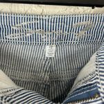 Seven 7 Striped Sunset Bermuda Raw Hem Denim Shorts Size 12 Photo 4
