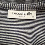Lacoste  Slim Fit Polo Dress Navy White Stripe Tennis Preppy Size 40 US M Photo 4