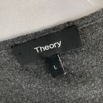 Theory Grey Scoop Neck Arm Ruffle Scoop Neck Sweater Large Photo 5