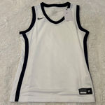 Nike NWT Womens White/Navy Sleeveless Basketball Shirt Size Medium Photo 0