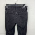 Madewell  9” Mid Rise Black Women’s Jeans Button Fly raw hem waist 25” Photo 4