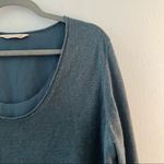 Soft Surroundings Sweater Teal Scoop Neck w/Chiffon Lining XL? *See Measurements Photo 4