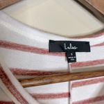 Lulu's Beach Casual White & Red Striped Drawstring Mini Dress Photo 7