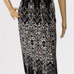 Trixxi Y2K Black/Tan/White Printed Sleeveless Maxi Dress Size XS Photo 0