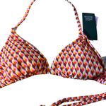 Wild Fable  Women's Geometric Print Ribbed Triangle Bikini Top - Size XXS - NWT Photo 2