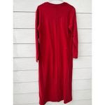 VINTAGE Peaces Maxi cotton dress size Small made in USA Red Photo 3