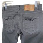 Red Valentino  Grey Skinny Leg Mid Rise Ruched Pocket Detail Size 28 Jeans. Photo 5