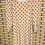 Reformation  Tan And‎ Black Polka Dot Midi Dress Size 0 Photo 0