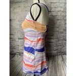 Lululemon Dancing Warrior Tank Top Built in Bra Purple Orange Stripe 6 Photo 1