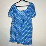 Rhode Target Blue Eyelet Embroidered Mini Dress Babydoll Puff Sleeves Size XL Photo 9