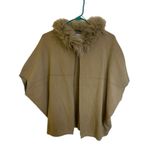 Y2k matcha green faux fur poncho shawl Photo 0