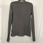 Athleta  Uptempo Ribbed Henley Top Size Small Heather Gray‎ Long Sleeve Shirt Photo 2
