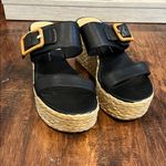 Dolce Vita Thorin Espadrille Wedge Sandal Black Size 10 Photo 1