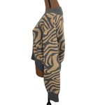 Scotch & Soda Cropped V-Neck Alpaca Blend Sweater In Wood Grain grey camel sz M Photo 5