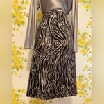 Zebra print high waist slit midi Skirt size L Size L Photo 2