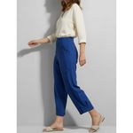 Farm Rio  High Waisted Buttoned Blue Pants, Navy Blue, Small Photo 3