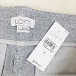 Loft Gray Ruffle Hem Flat Front Shorts Dressy Trouser Short Size 6 Medium New Photo 4
