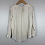 Rebecca Taylor  Top Women's 0 White Animal Silk Blend Keyhole Neck‎ Classic Work Photo 1