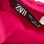 ZARA NWOT Pink Tassel Puff Sleeve Embroidered Peasant Mini Dress Large Photo 10