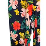 Soft Surroundings Navy Blue Multi Color Floral Tropical Pants Women Sz PS Photo 4