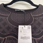 ZARA  Women’s Small Metallic Short Sleeve Tee Dress Photo 2