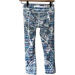 Lululemon ‎ Inspire Crop II Leggings Blue Multicolor Print Size 4 Photo 2