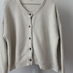 Madewell Textured Button Front Cardigan Sweater Oatmeal Beige Size L Photo 0