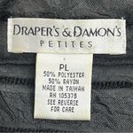 draper's & damon's PL Striped Black Gray Button-Up Shirt sheer burnout Photo 1