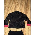 Tantrums Collection Women's Large Outfit Jacket Pants Embroidered Floral Black Photo 7