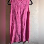 Sigrid Olsen  100% Linen Pink Sleeveless Dress w pockets summer business casual Photo 9
