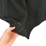 Clothes by Revue Black 100% Wool Sweater Poncho Pockets FLAW Womens Size Medium Photo 2