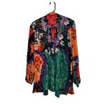 Carole Little Multicolor Vibrant Open Front Crinkle Y2K Hippie Cardigan Size 8 Photo 8
