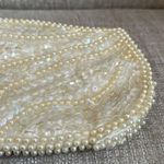 Vintage Miranda Japan Pearl Beaded and Sequin Pouch White Photo 1