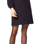 Loft  Medium Dress Jacquard Long Sleeve Balloon Medallion‎ Blue Knee-Length Party Photo 0
