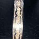 Silver Etched Bangle Bracelet Photo 4