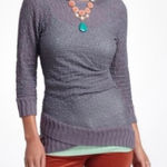 Deletta  Anthropologie Textured Lace Twisted Side Top Size Large Photo 0