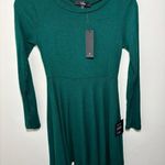 Lulus Green Long Sleeve Skater Dress Size Small Photo 0