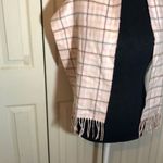 Weaver's Workshop Pale Pink Plaid Scarf Fringed Photo 2